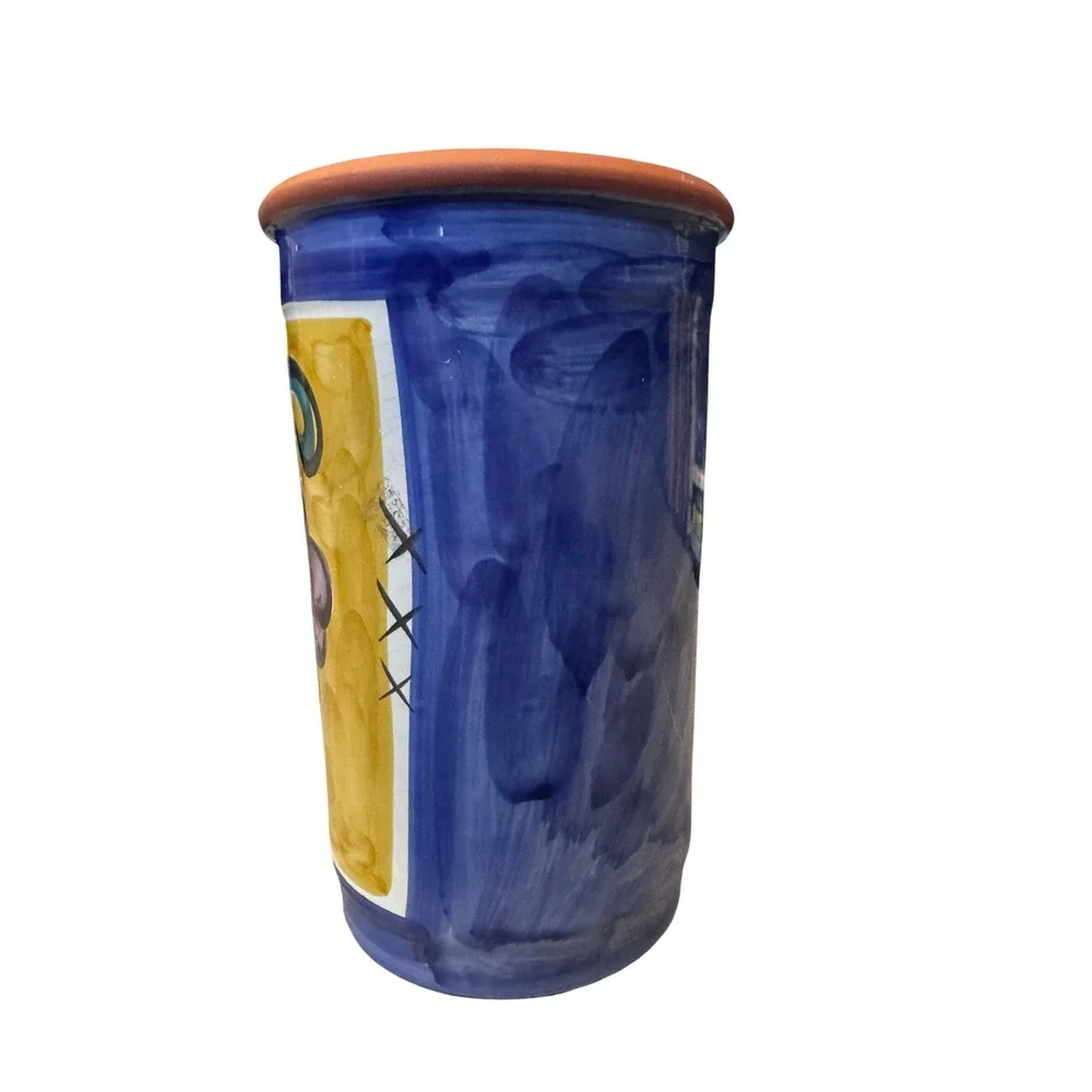 Unbranded Terracotta Wine Cooler Blue Yellow